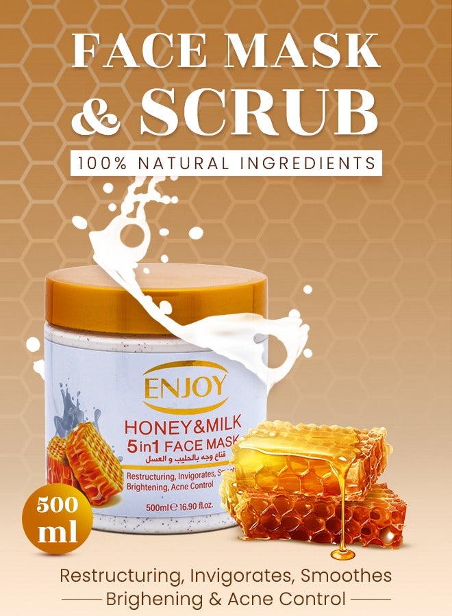 ENJOY Face & Body 5-in-1 Whitening Mask – Honey & Milk | Deep Nourishment & Brightening - Image 3