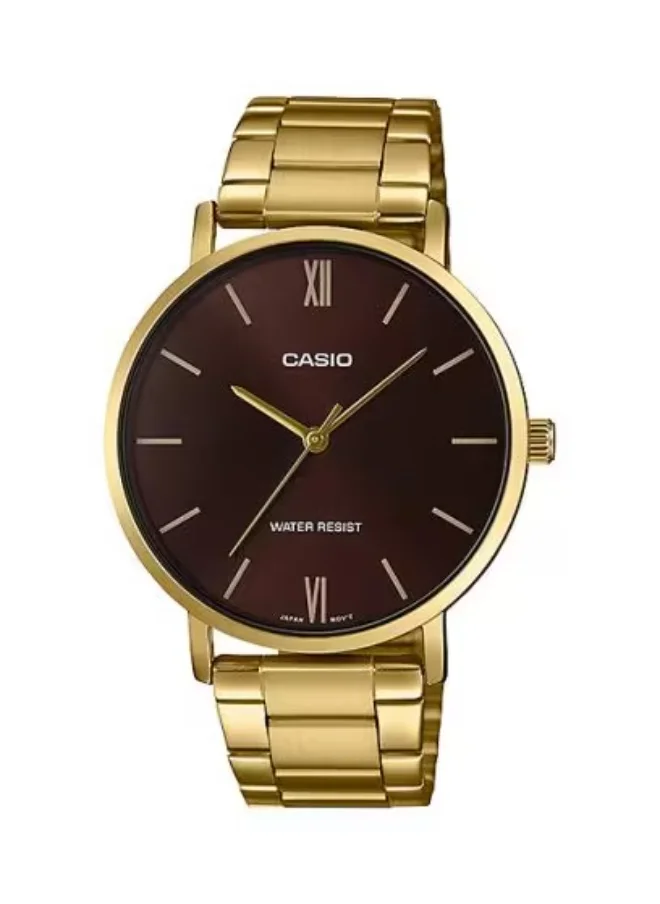 CASIO Men's Stainless Steel Analog Watch MTP-VT01G-5BUDF - 40 mm