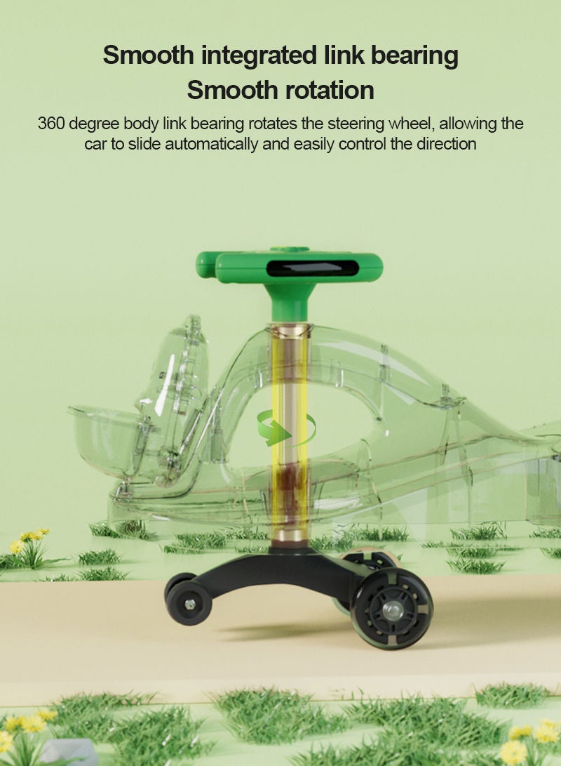 YES!TWOGO Ride on Push Car for Kids, Lightweight Balance Swing Car for Outdoor Indoor, with Silent Wheels and Storage Basket, for 1-6 Years Boys and Girls - Image 3