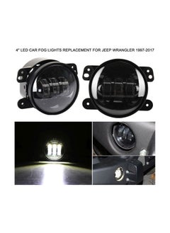 NIBEMINENT 2-Piece Replacement LED Fog Light Set For Jeep Wrangler (1997-2017)  - Image 3
