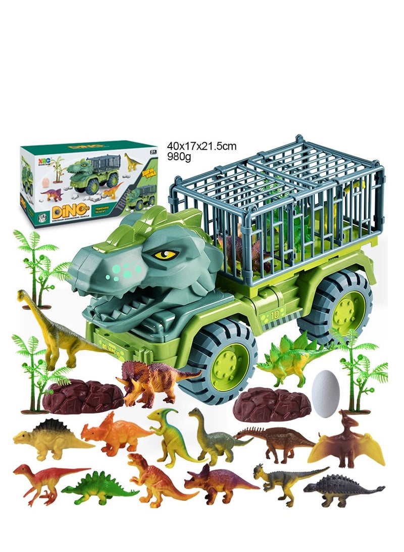 Super Large Dinosaur Transport Vehicle Children's Toy Set Boy Tyrannosaurus Triceratops Car