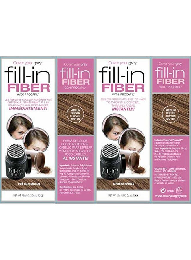 Cover Your Gray Pro Fill-In Fibers with Procapil - MEDIUM BROWN - Image 3