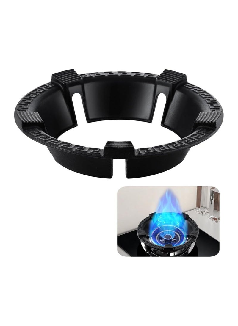 Cast Iron Wok Support Ring Universal Non-Slip Carbon Steel Wok Pan Windproof Gather Fire Cast Iron Burner Ring for Gas Stove Rack Pot Pan Holder Energy-Saving Wok Stand 5-Claw Racks or Grate  - Image 1