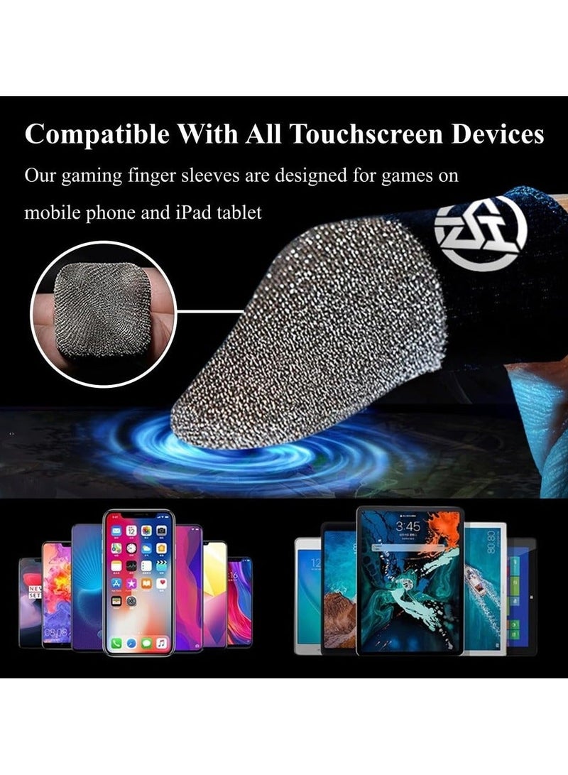 8PCS Mobile Game Touch Screen Finger Sleeve Super Highly Sensitive Feelers Smooth Operation Sweat Absorbing Odorless, Breathable Seamless Finger Sleeve for Much Games Play, for Mobile Phone/iPad Tablet - Image 3