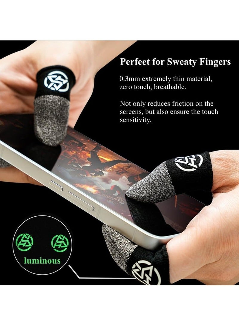 8PCS Mobile Game Touch Screen Finger Sleeve Super Highly Sensitive Feelers Smooth Operation Sweat Absorbing Odorless, Breathable Seamless Finger Sleeve for Much Games Play, for Mobile Phone/iPad Tablet - Image 4