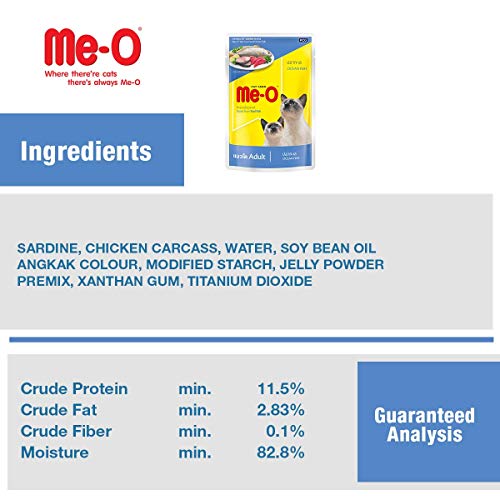 ME-O Wet Pouch Adult CAT Food Ocean Fish Flavour 80 G Pack of 12, 960g - Image 4