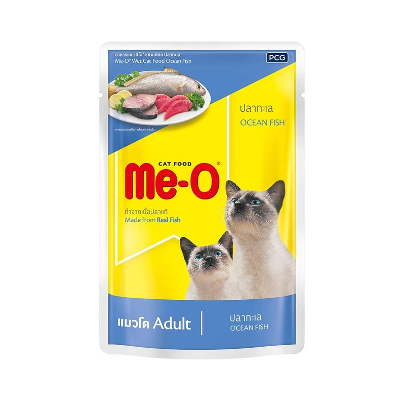 ME-O Wet Pouch Adult CAT Food Ocean Fish Flavour 80 G Pack of 12, 960g - Image 5