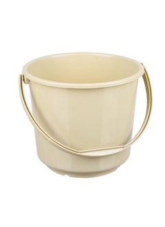 Kuber Industries Kuber Industries Bucket | Plastic Bucket for Mopping | Bucket for Cleaning | Storage Container Bucket | Water Storage Bucket | Bathroom Bucket | Plain Bucket | 5 LTR | Beige  - Image 1