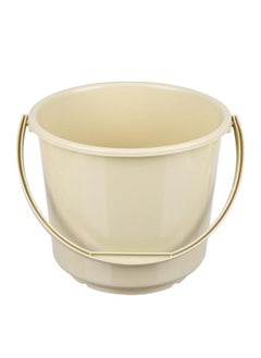 Kuber Industries Kuber Industries Bucket | Plastic Bucket for Mopping | Bucket for Cleaning | Storage Container Bucket | Water Storage Bucket | Bathroom Bucket | Plain Bucket | 5 LTR | Beige  - Image 2