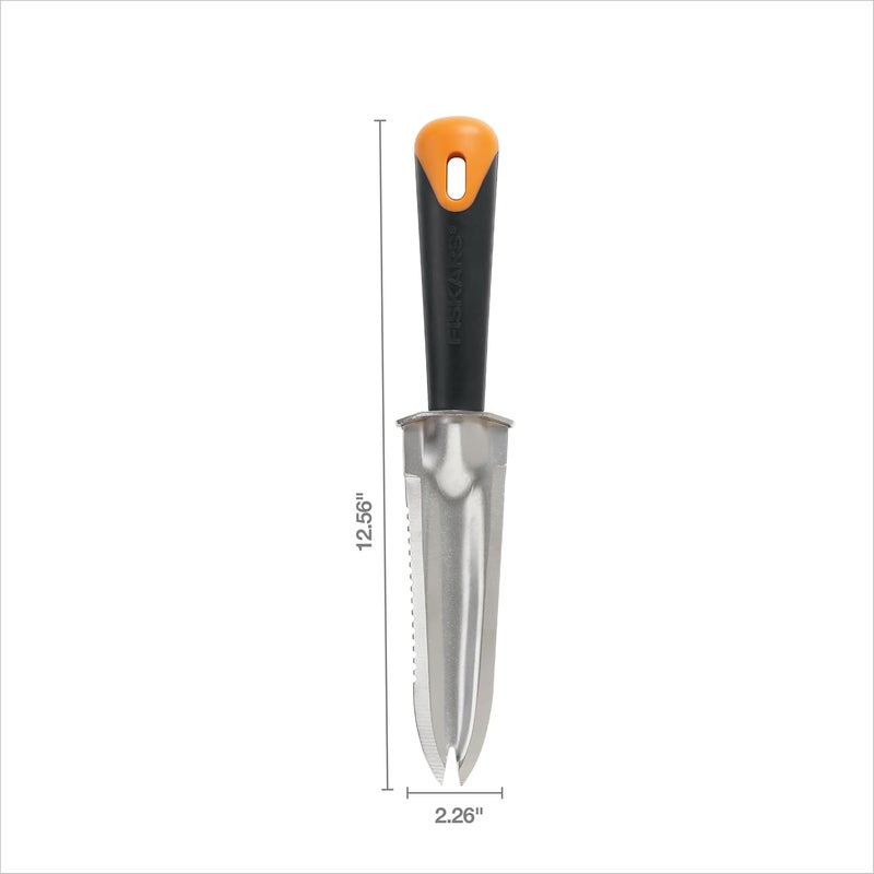 Fiskars سكين حديقة من الفولاذ، أداة متعددة الاستخدامات لسحب الأعشاب الضارة للزراعة، وإزالة الأعشاب، والحفر، وزراعة النباتات مع ثقب للتعليق - Image 4