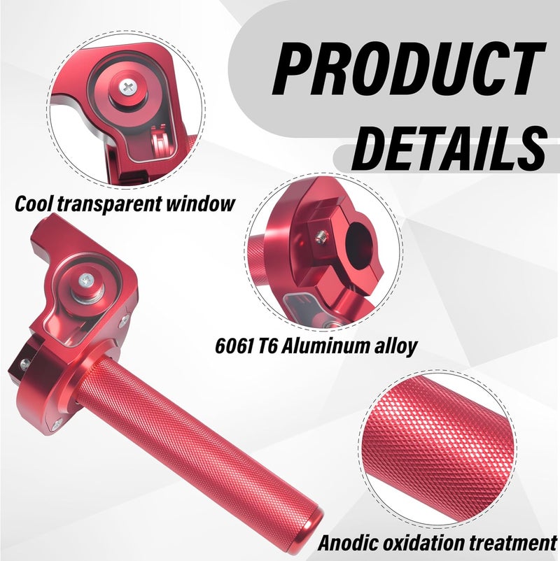 VUOZIP 22mm CNC Aluminum Quick Twister Throttle Grip - Image 3