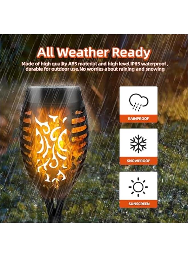 Solar Lights Outdoor Garden, 6 Pack Solar Flickering Dancing Flame Lights, 53 CM Tall Waterproof Solar Torch Lights Landscape Lighting for Garden Patio Pathways Lawn Yard Decoration - Image 5