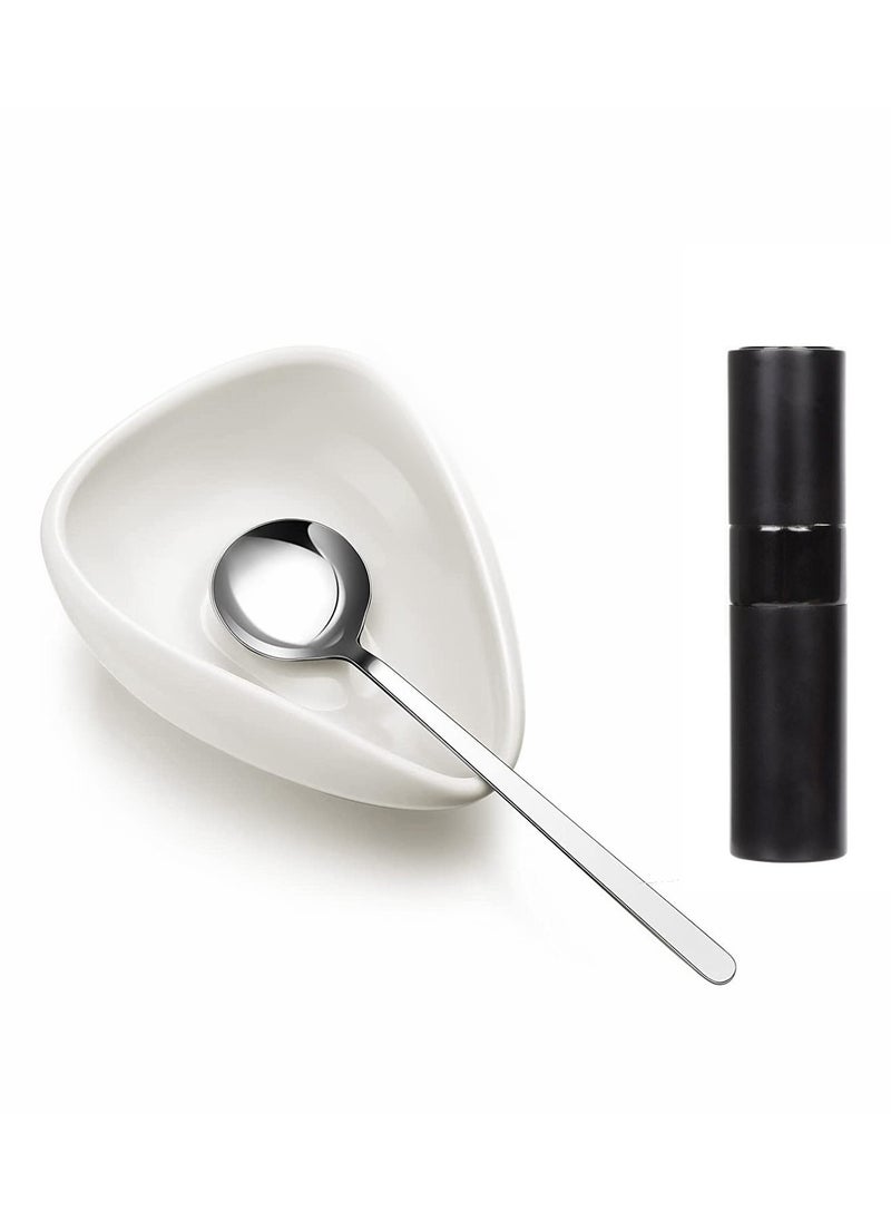 RedMapleTEK Coffee Bean tray and RDT Spray Bottle and Spoon 3-Piece Set, Coffee Bar Accessories, Ceramic Dosing Vessel, Single Dose Measuring Tray Kit, Coffee Lover Gift  - Image 1