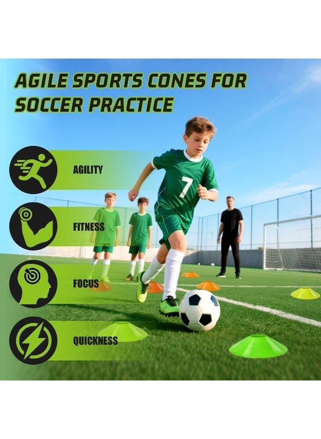 Soccer Goals with Portable Bag, Soccer Nets for Backyard with 10 cones, Kids Training Equipment for Kids, Youth Games, Sports, Fit for Family Game Play - Image 3