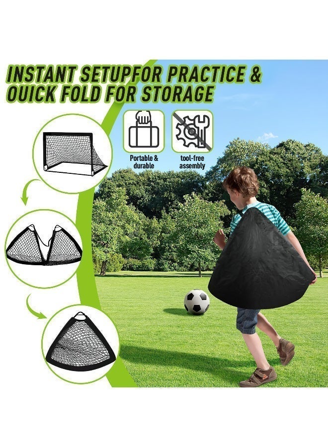 Soccer Goals with Portable Bag, Soccer Nets for Backyard with 10 cones, Kids Training Equipment for Kids, Youth Games, Sports, Fit for Family Game Play - Image 5