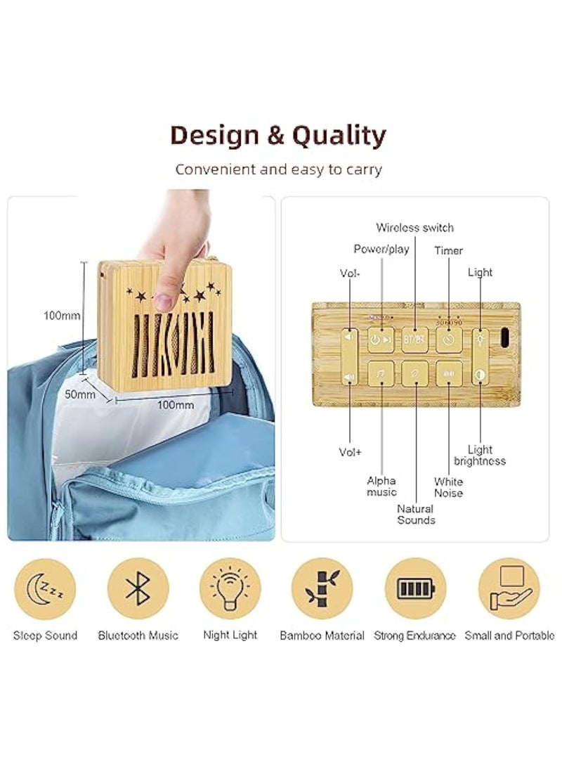 KASTWAVE White Noise Machine with 30 Soothing Sounds and Bluetooth, Sunrise Alarm Clock, Bedside Dream Machine, Portable Sleep Helper Sound Relaxation Machine, Large Battery, Timer and Ambient Light - Image 5