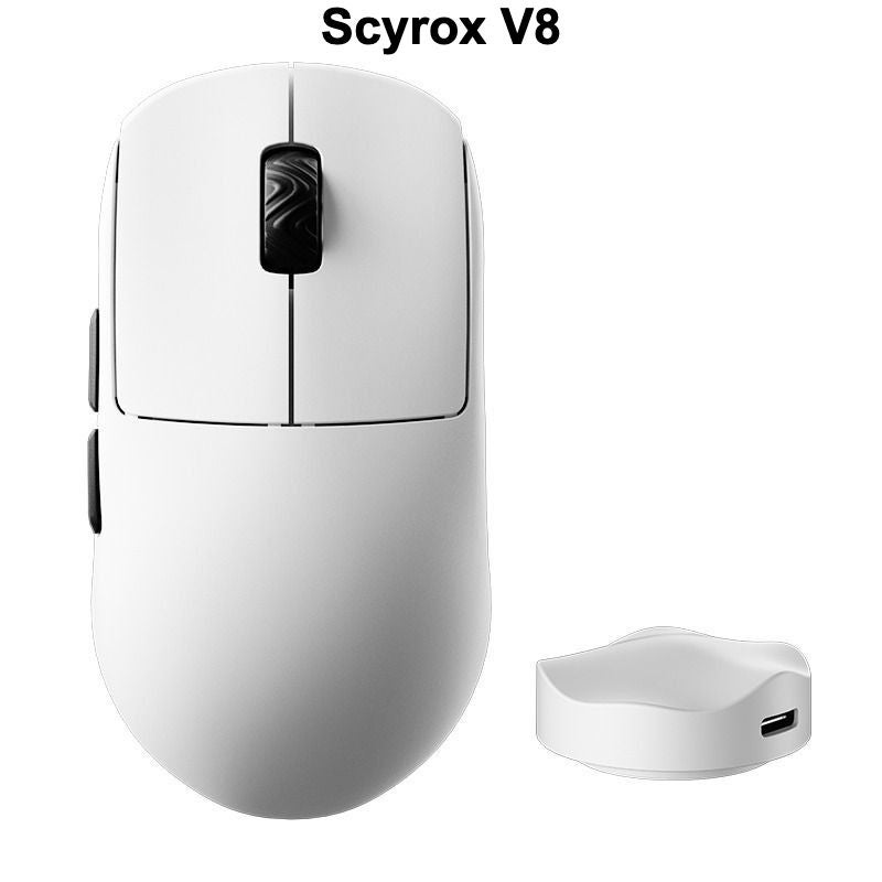 Scyrox V8 Gaming Mouse, 8K Polling, Pixart 3950 Sensor, Kailh Optical Switch, White - Image 1