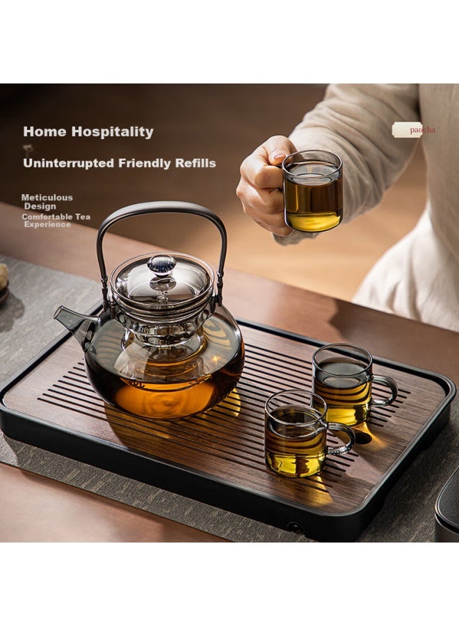 Yihutea Glass Tea Brewing Pot With Electric Ceramic Stove, Integrated Steaming And Brewing, Tea-water Separation, Thickened High-end Carrying Handle Kettle - Image 3