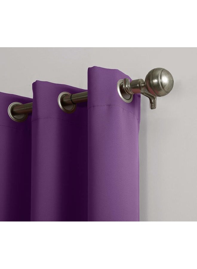 Sun Zero Riley Kids Bedroom Blackout Grommet Curtain Panel, 40" x 84", Purple - Image 2