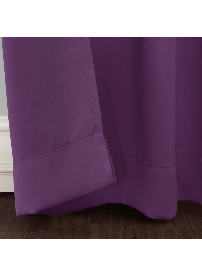 Sun Zero Riley Kids Bedroom Blackout Grommet Curtain Panel, 40" x 84", Purple - Image 3