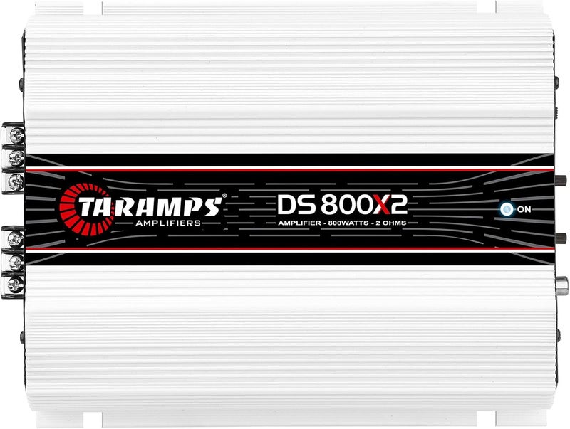 Taramp's DS 800x2 2 أوم 800 وات RMS قناتين 400 وات 2 أوم، قابلة للجسر مع 800 وات عند 4 أوم، مضخم صوت رقمي للسيارات، تقاطع كامل النطاق تمرير عالي/منخفض ثابت، نظام فئة D - Image 1