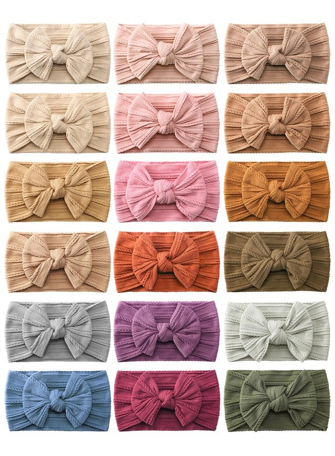 jollybows 18pcs Baby Nylon Headbands Hair Bow Elastics Hairbands Hair Accessories for Baby Girls Newborn Infant Toddlers Kid - Image 1