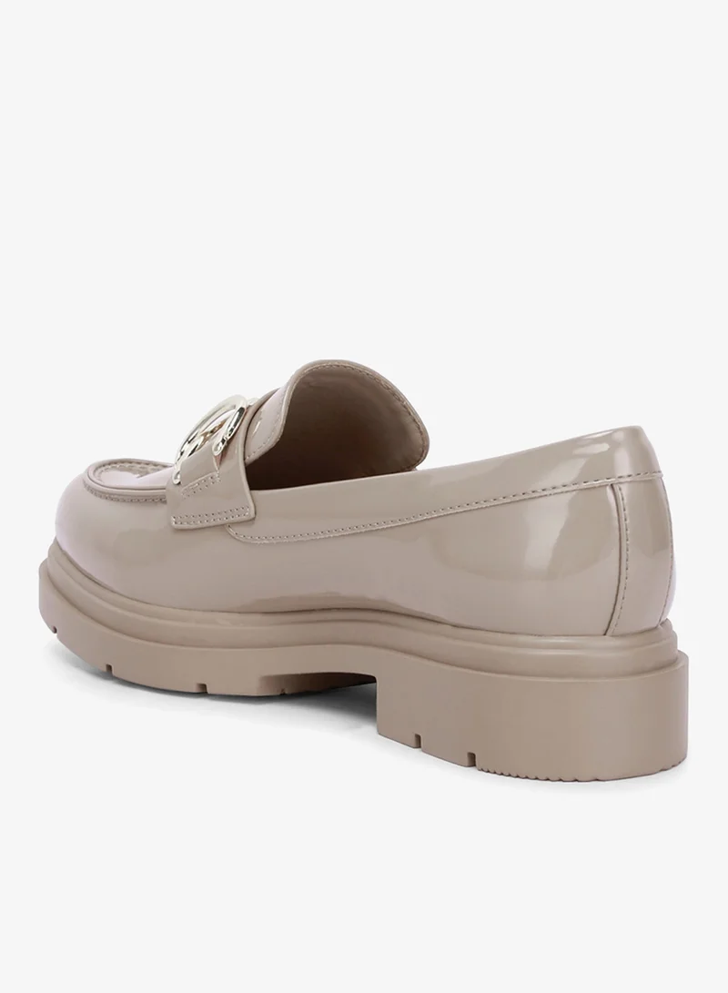 London Rag Natural Horsebit Embellished Platform Loafers in Natural for Women | Best Price UAE