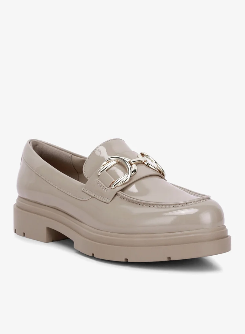 London Rag Natural Horsebit Embellished Platform Loafers in Natural for Women | Best Price UAE