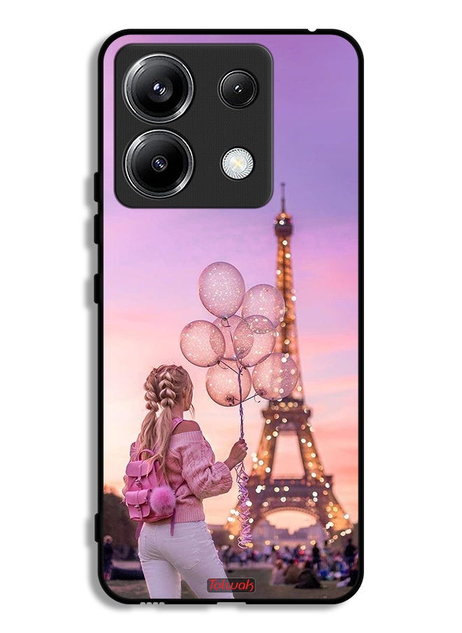 Tolwak Xiaomi Redmi Note 13 Pro 5G Protective Case Cover Girl Holding Balloons  - Image 1