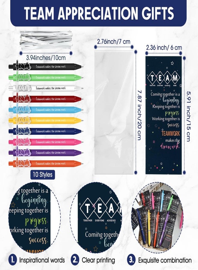 Geyoga 20 Sets Team Pens Gifts Bulk Team Building Gifts Thank You Employees Appreciation Presents for Nurse Office Worker Volunteer Employees Coworker Teacher Staff Group Members - Image 3