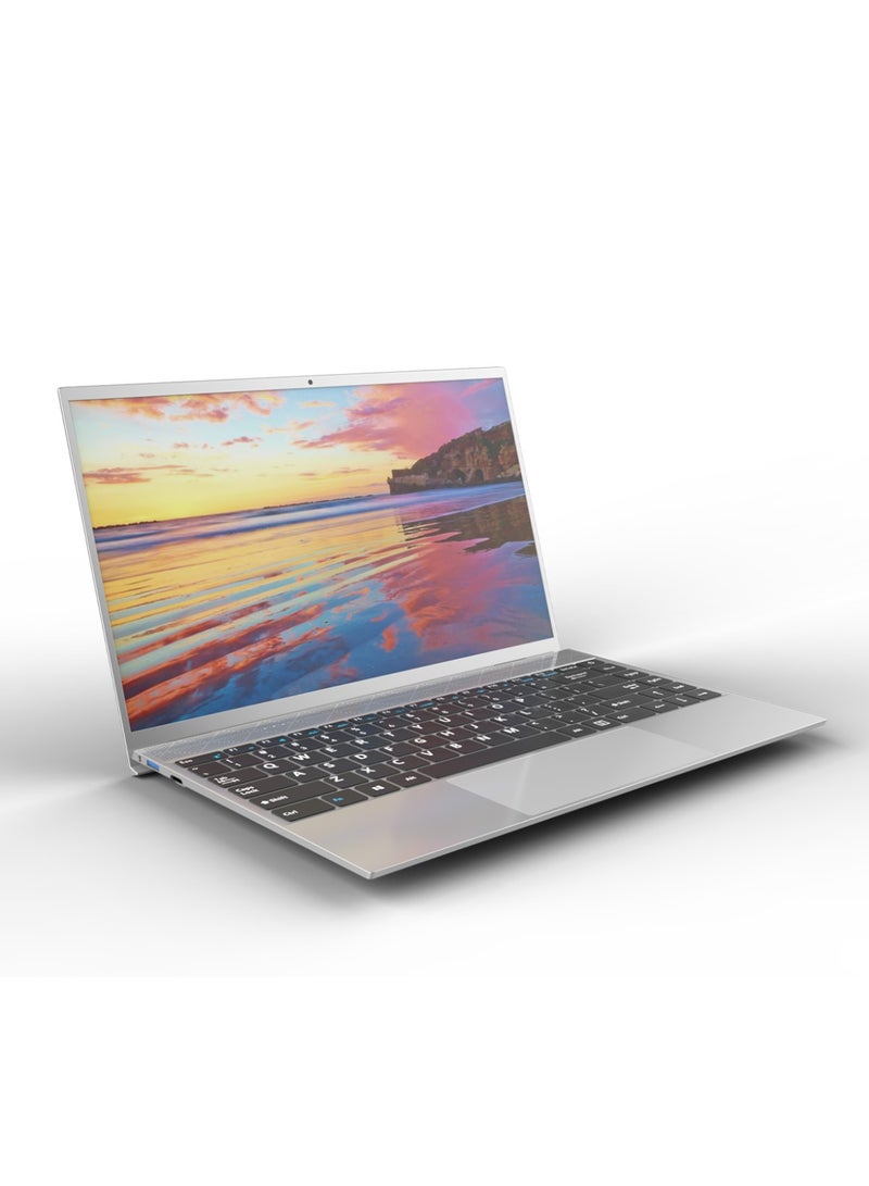 مول ويل حاسوب محمول مزود بشاشة عرض 14 بوصة، ومعالج بنتيوم J3710 وذاكرة وصول عشوائي سعة 8 جيجابايت/ذاكرة تخزين SSD سعة 256 جيجابايت/رسومات إنتل عالية الجودة الإنجليزية/العربية فضي -اسود - Image 5