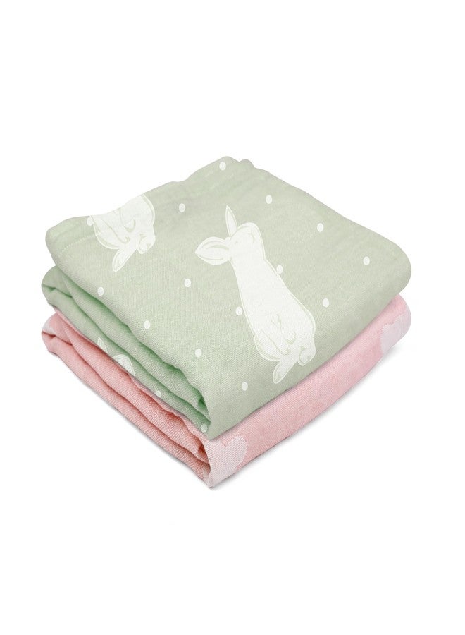 Doctor Towels, Aloe Vera Baby Bath Towel | Clinically Tested & Antimicrobial Baby Towel | 60 x 120 cm Soft Baby Towels for 0 to 2 Years | Quick Dry Baby Towels Newborn (Pack of 2 – Pink & Green) - Image 1