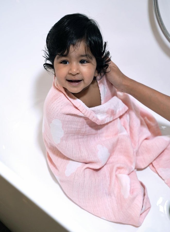 Doctor Towels, Aloe Vera Baby Bath Towel | Clinically Tested & Antimicrobial Baby Towel | 60 x 120 cm Soft Baby Towels for 0 to 2 Years | Quick Dry Baby Towels Newborn (Pack of 2 – Pink & Green) - Image 4