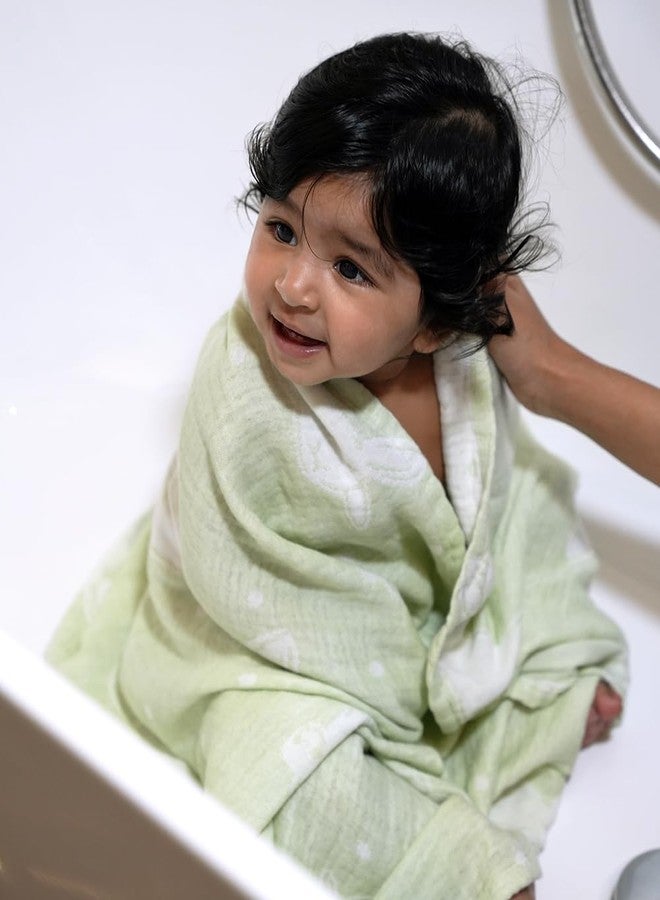 Doctor Towels, Aloe Vera Baby Bath Towel | Clinically Tested & Antimicrobial Baby Towel | 60 x 120 cm Soft Baby Towels for 0 to 2 Years | Quick Dry Baby Towels Newborn (Pack of 2 – Pink & Green) - Image 3