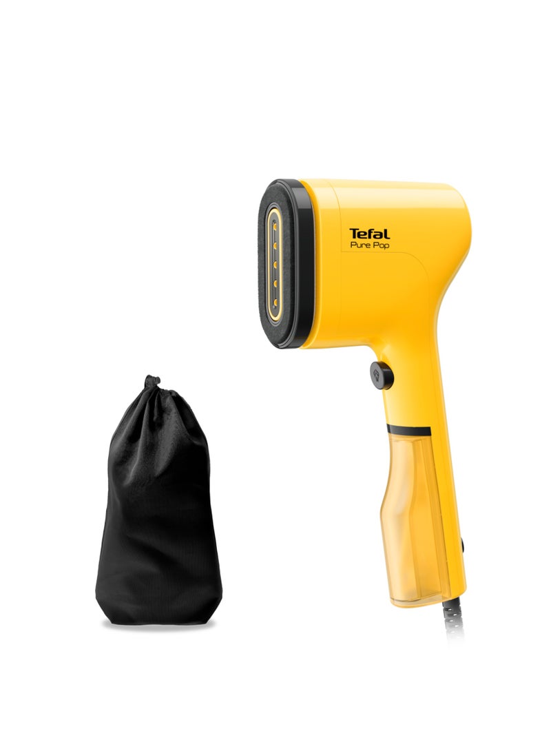 Tefal Garment Steamer|Pure POP|Steams/Purifies Garments|Steam Output Up to 20 g/min|Delicate Fabrics|Reversible Pad System|Travel-Friendly|2 Years Warranty 0.2 kg 1 W DT2026G0 Yellow - Image 1