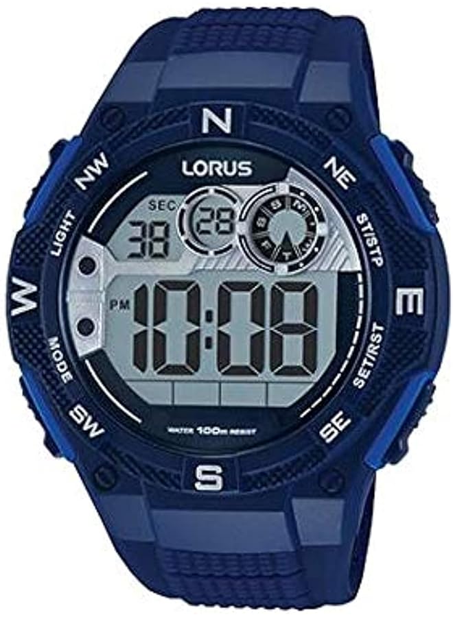 LORUS R2319Lx9 Men Digital 100M Water Resistant Calender Chronograph Dark Blue Color