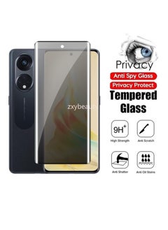 Generic Privacy Screen Protector for OPPO Reno 8T 5G Glass Fingerprint Reader Support 3D Curved Anti-Spy Tempered Glass Screen Protector  - Image 2