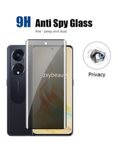 Generic Privacy Screen Protector for OPPO Reno 8T 5G Glass Fingerprint Reader Support 3D Curved Anti-Spy Tempered Glass Screen Protector  - Image 3