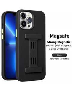 YOMNA YOMNA Silicon Anti-Shock Phone Case With Magnetic Strip Supporting Wireless Charging For iPhone 13 Pro Max Black  - Image 1