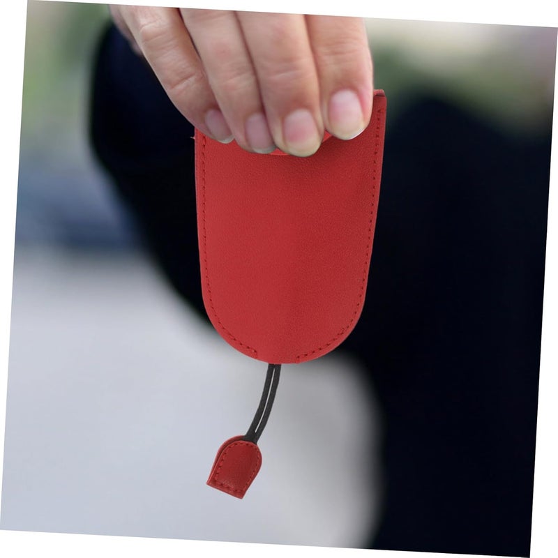 Garneck 5pcs Pu Leather Car Key Holder Keychain Protector Cover Waterproof Sleek Finish Stylish Key Fob Case Suitable for Office and Travel - Image 5