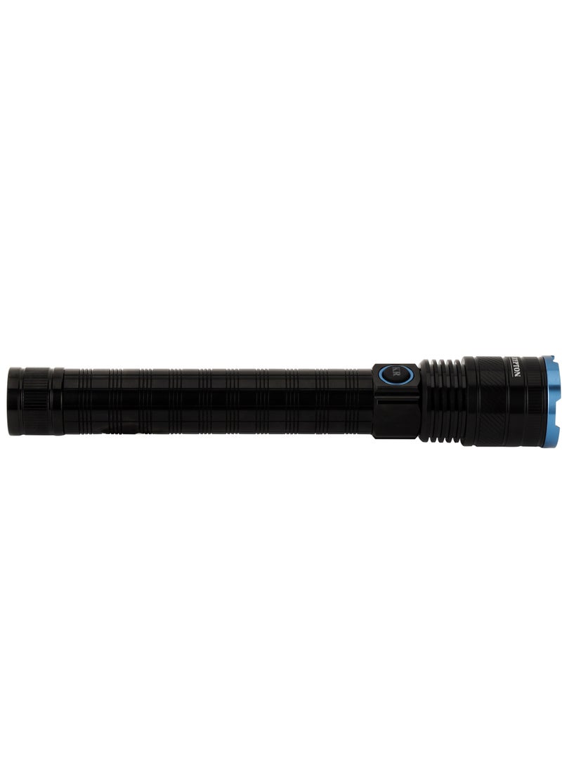 KRYPTON Krypton Zoomable LED Flashlight-KLFL5025 / 2000 Lumens Brightness, High Capacity 6000mAh Battery for Long Working Time, Aircraft Aluminum Alloy Body/ High Power Flashlight with Type C Charging for Camping, Hiking, Trekking Outdoors/ Black Color  - Image 4