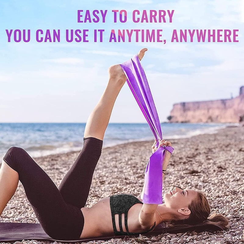 SKY-TOUCH Latex Resistance Bands Set of 5 - For Physiotherapy, Strength Training, Pilates & Yoga - Image 5