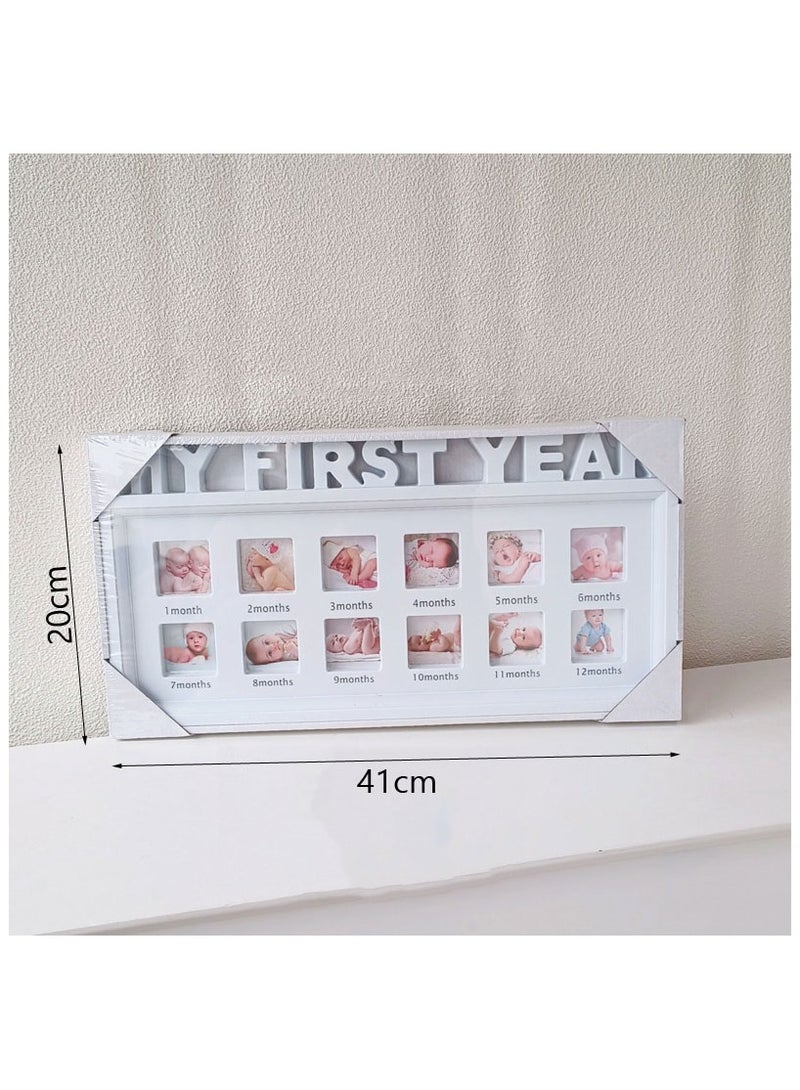 First Year Baby Picture Frame 12 Months Milestone Photo Frames Album Gifts  - Image 2