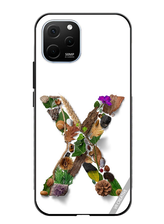 VR CREATIVE Protective Case Cover For Huawei Enjoy 50z Alphabet X Design Multicolour - Image 1
