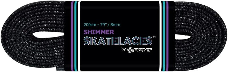 Bont Skates 8mm Shimmer Laces - 79" 96" 108" - Dynamite Black - Image 3