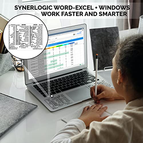 SYNERLOGIC Windows + Word/Excel (for Windows) Quick Reference Guide Keyboard Shortcut Stickers, No-Residue Vinyl (Clear/Large/Combo) - Image 3