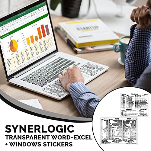 SYNERLOGIC Windows + Word/Excel (for Windows) Quick Reference Guide Keyboard Shortcut Stickers, No-Residue Vinyl (Clear/Large/Combo) - Image 5