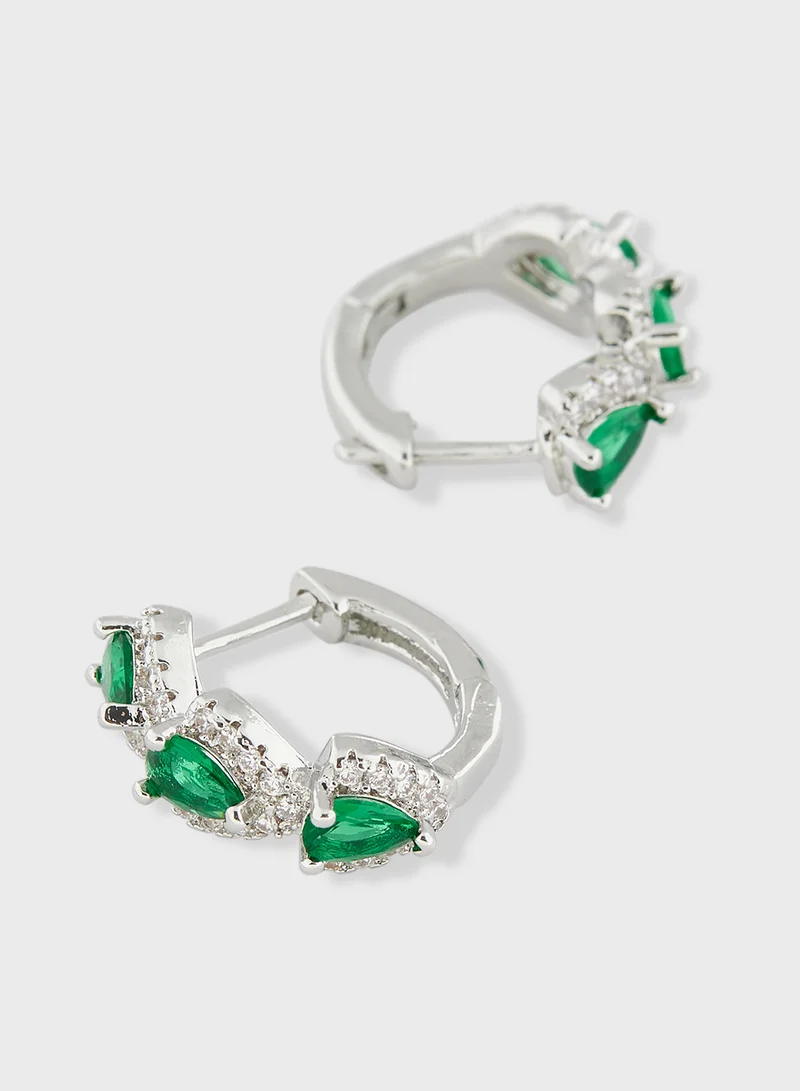 Ella Limited Edition Diamante Stone Hoop Earrings