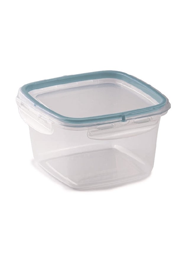 Snips 3-Piece Plastic Square Food Container Set Clear and Blue 1 Liter 000868 - Image 1