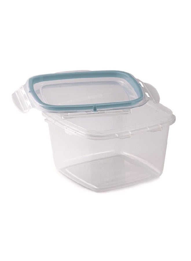 Snips 3-Piece Plastic Square Food Container Set Clear and Blue 1 Liter 000868 - Image 2